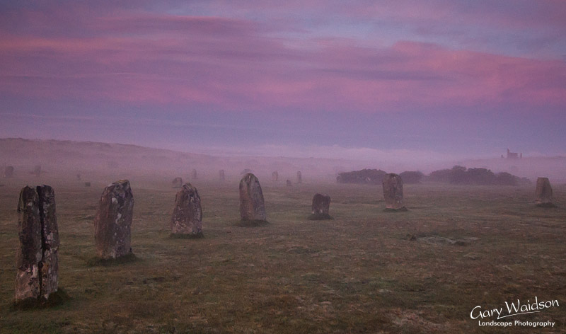 The Hurlers Stone Circles at Dawn. Fine Art Landscape Photography by Gary Waidson