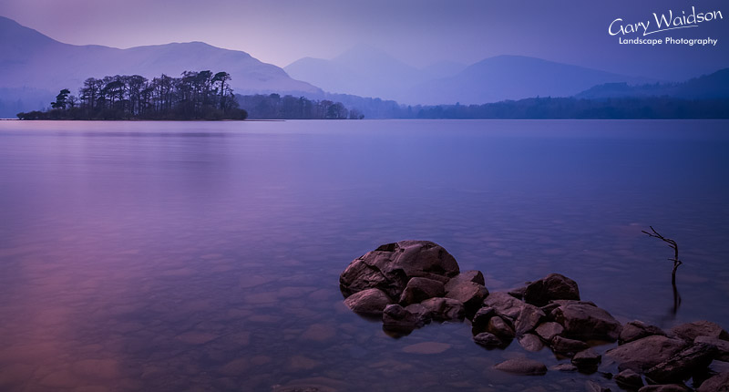 Twilight, Derwent Water, Cumbria. Landscape photography by Gary Waidson.