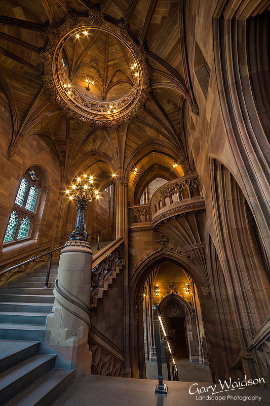 John Ryland's Library, Stairwell. Fine Art Photography by Gary Waidson