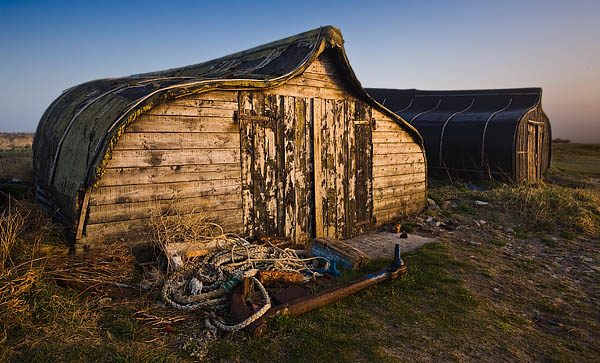 Lindisfarne Boat Huts. Fine Art Landscape Photography by Gary Waidson