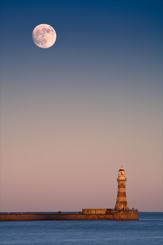 Roker Moonrise. Fine Art Landscape Photography by Gary Waidson