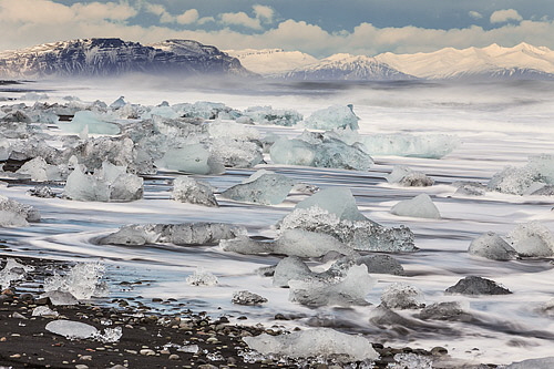 Beach at Jkulsrln (Jokulsarlon), Iceland - Photo Expeditions -  Gary Waidson - All Rights Reserved