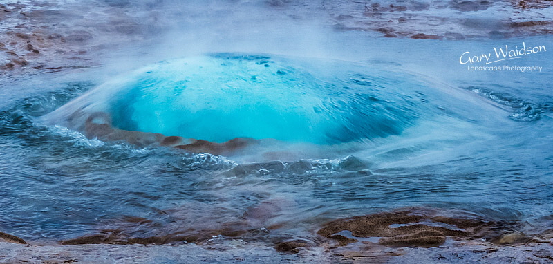 Strokkur Erupting, Iceland - Photo Expeditions -  Gary Waidson - All Rights Reserved